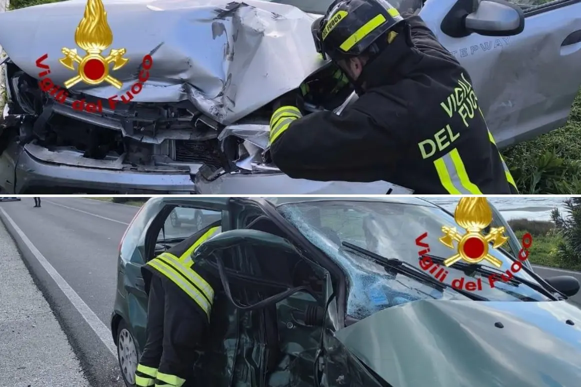 Le auto coinvolte nell'incidente