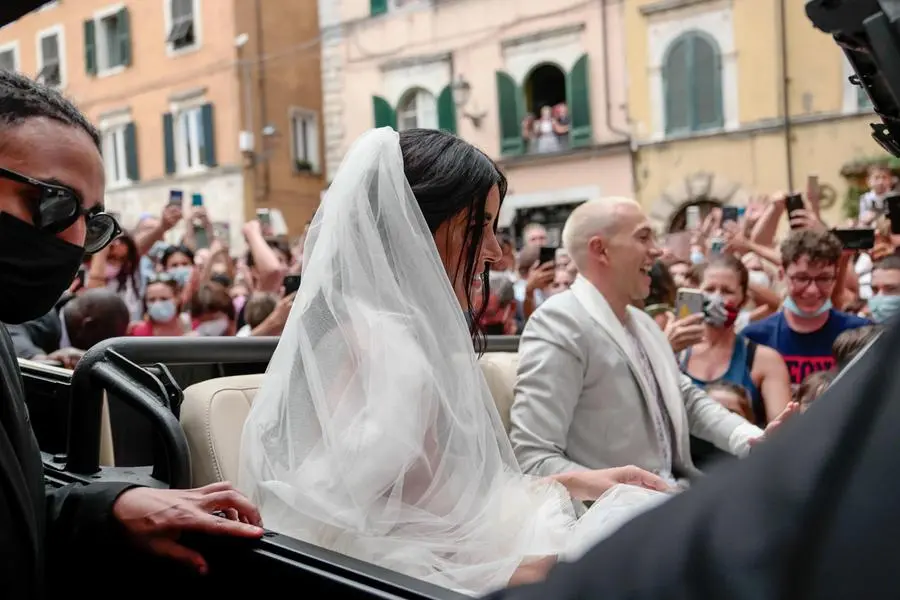 Il matrimonio di Federico Bernardeschi e Veronica Ciardi (foto Ansa)