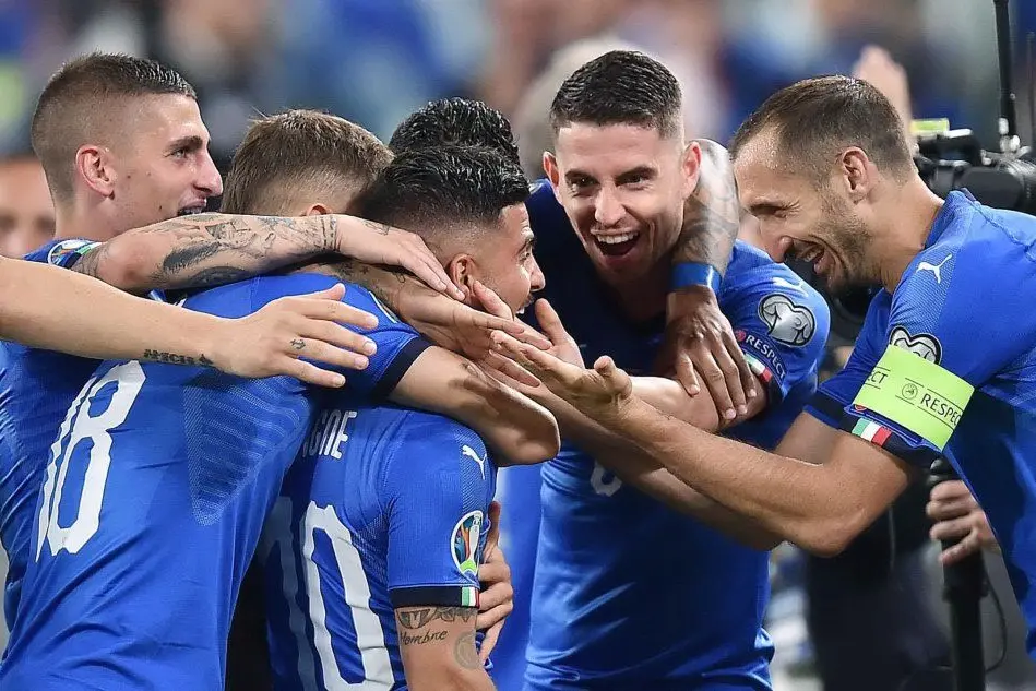 La festa degli azzurri (Ansa)