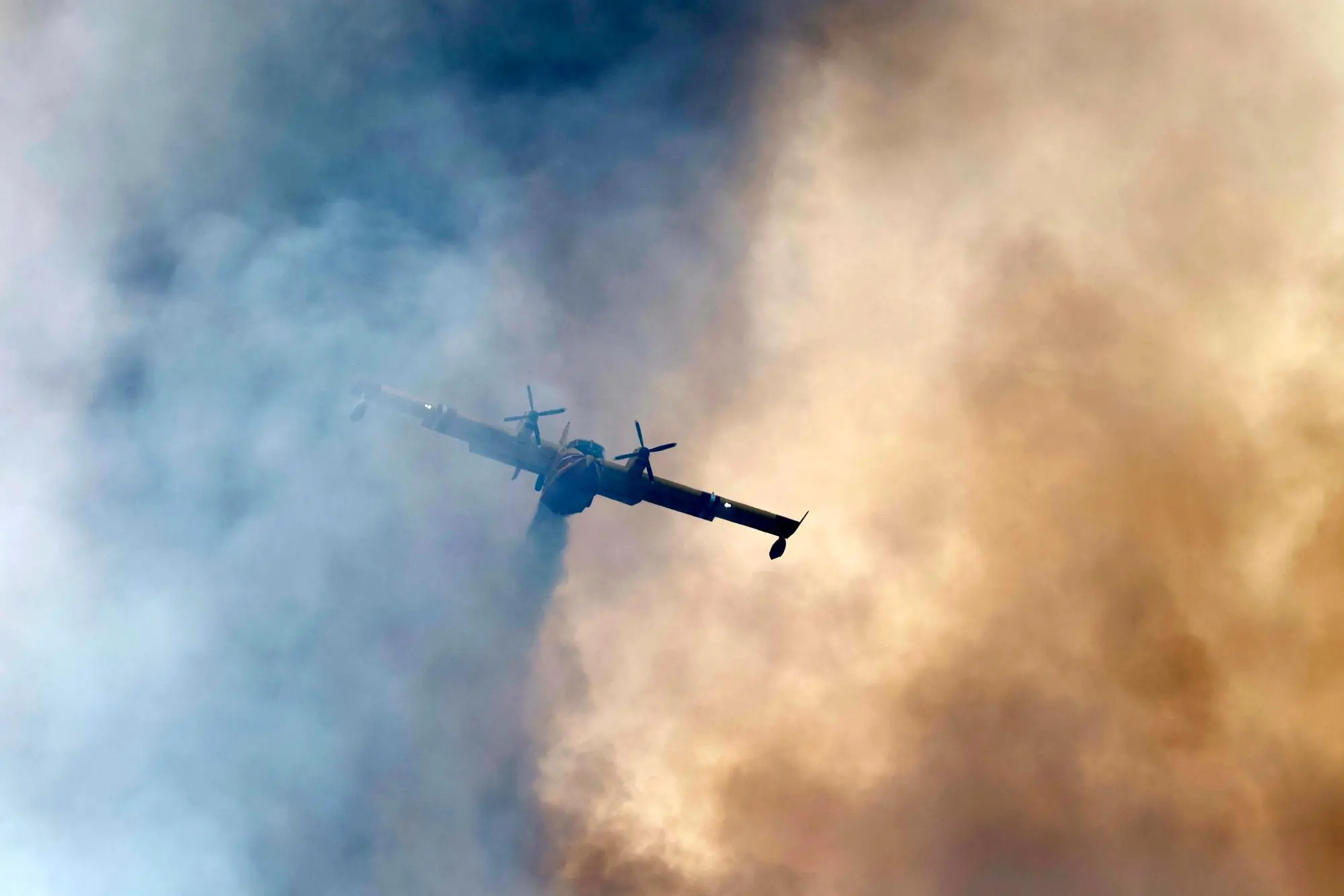 L'intervento di un Canadair