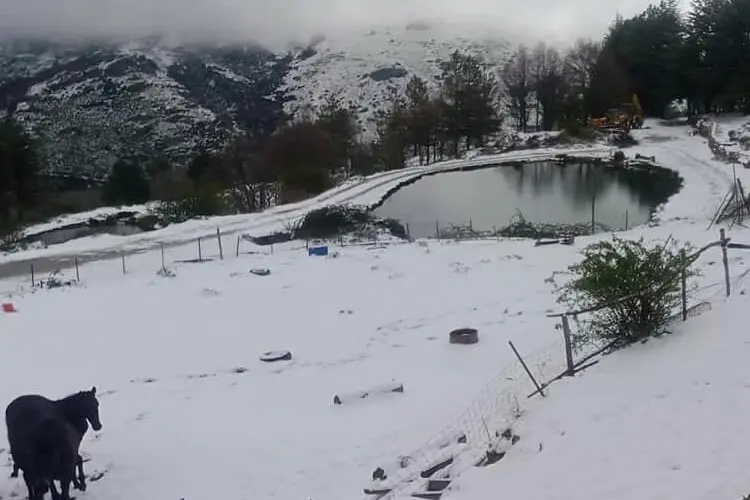 La neve sul Gennargentu (foto L'Eco di Barbagia)