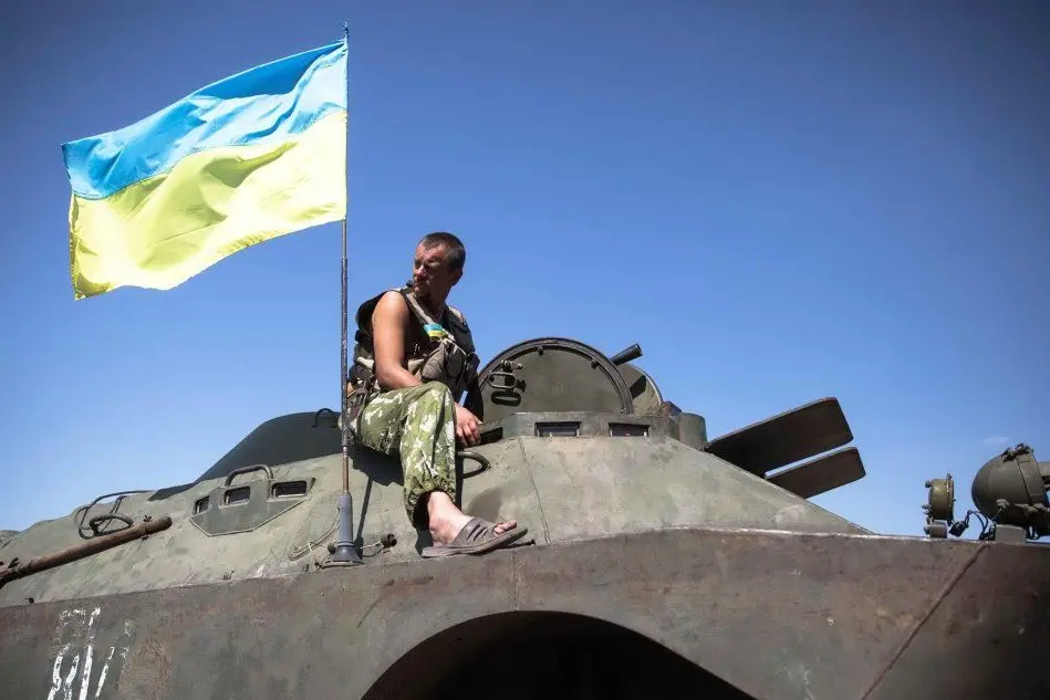 Un carro armato ucraino