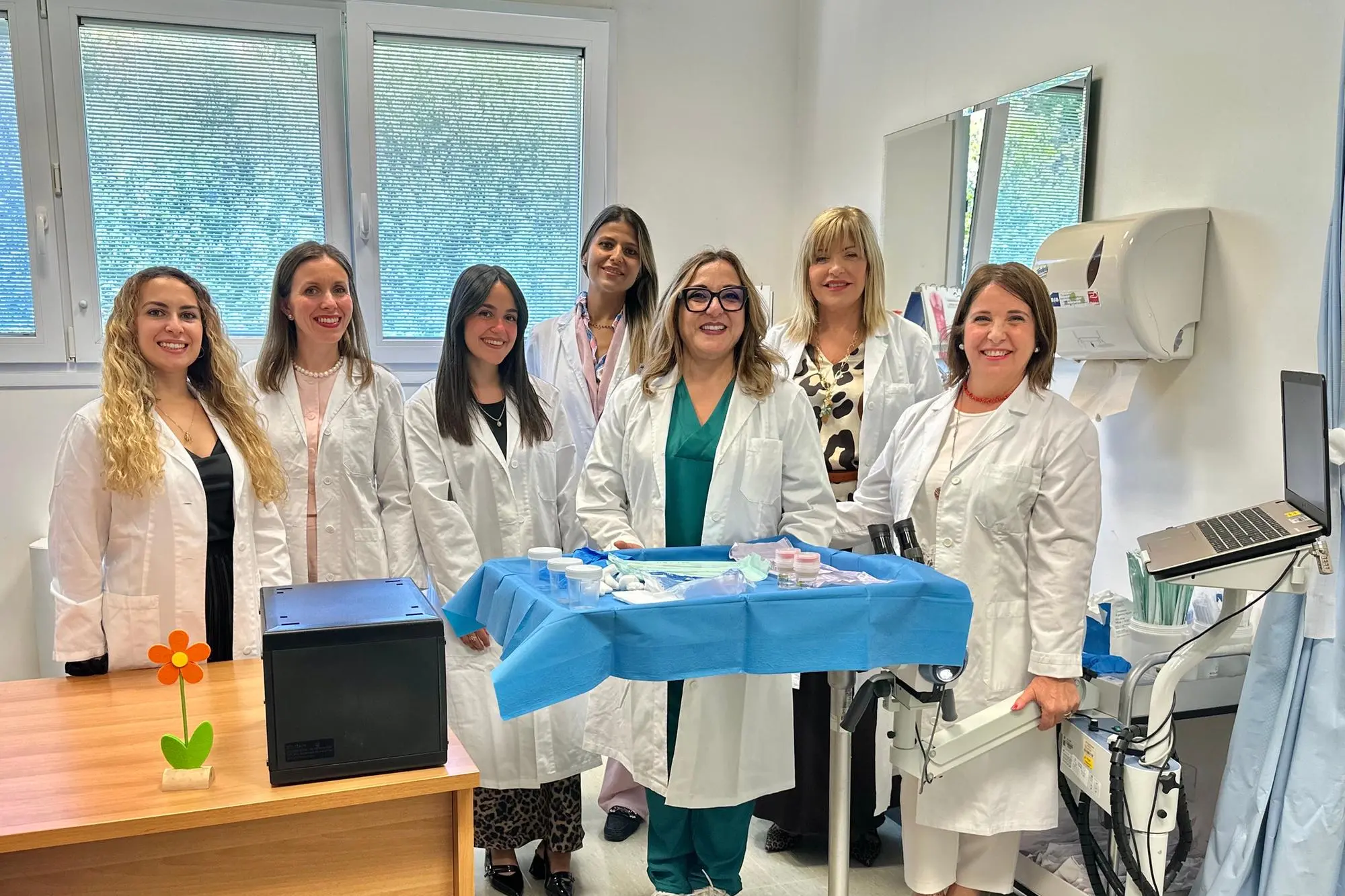 L'equipe medica costituita da Giulia Nardone, Rosalia Ragaglia, Eloisa Cadoni e Domenica Fadda