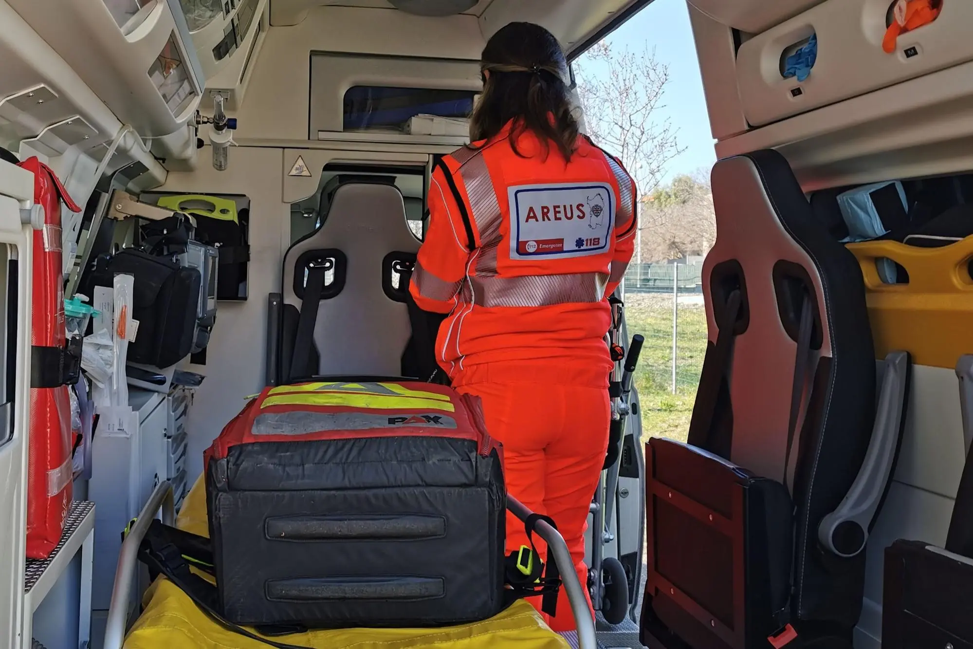 Intervento di un'ambulanza