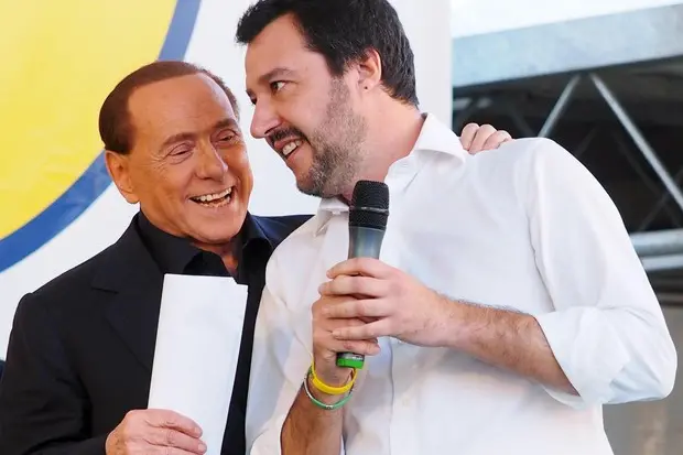 Сальвини и Берлускони (Анса)