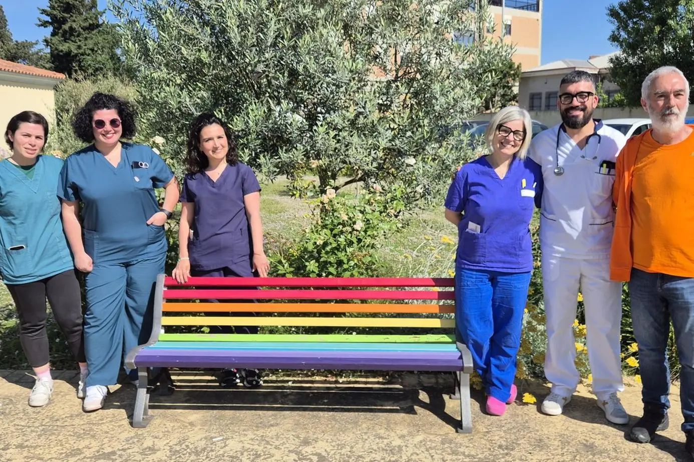 Il team delle cure palliative (foto Asl Oristano)