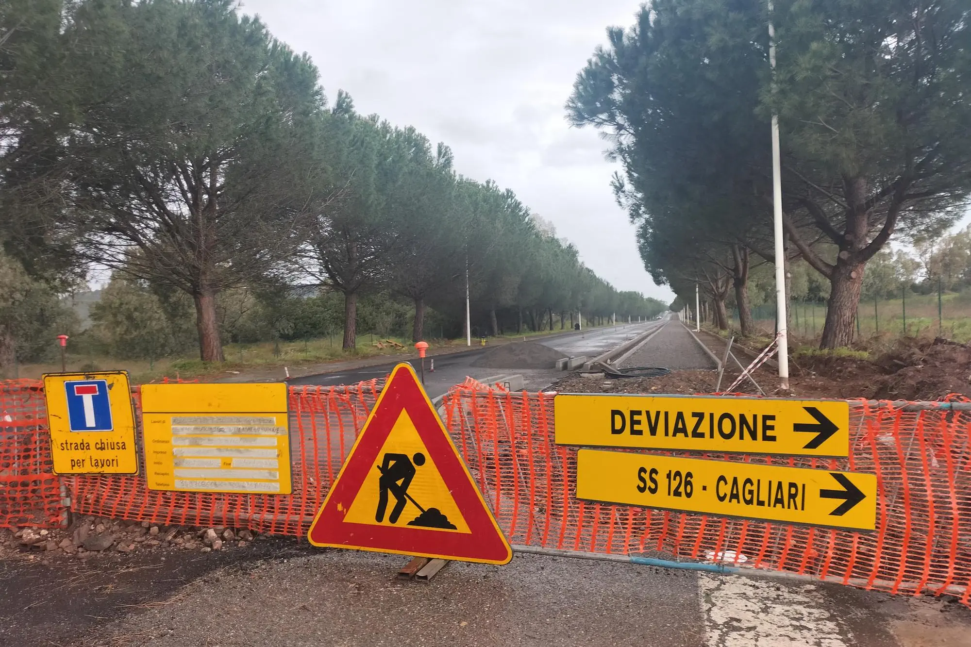 Il cantiere di viale del Minatore (foto Scano