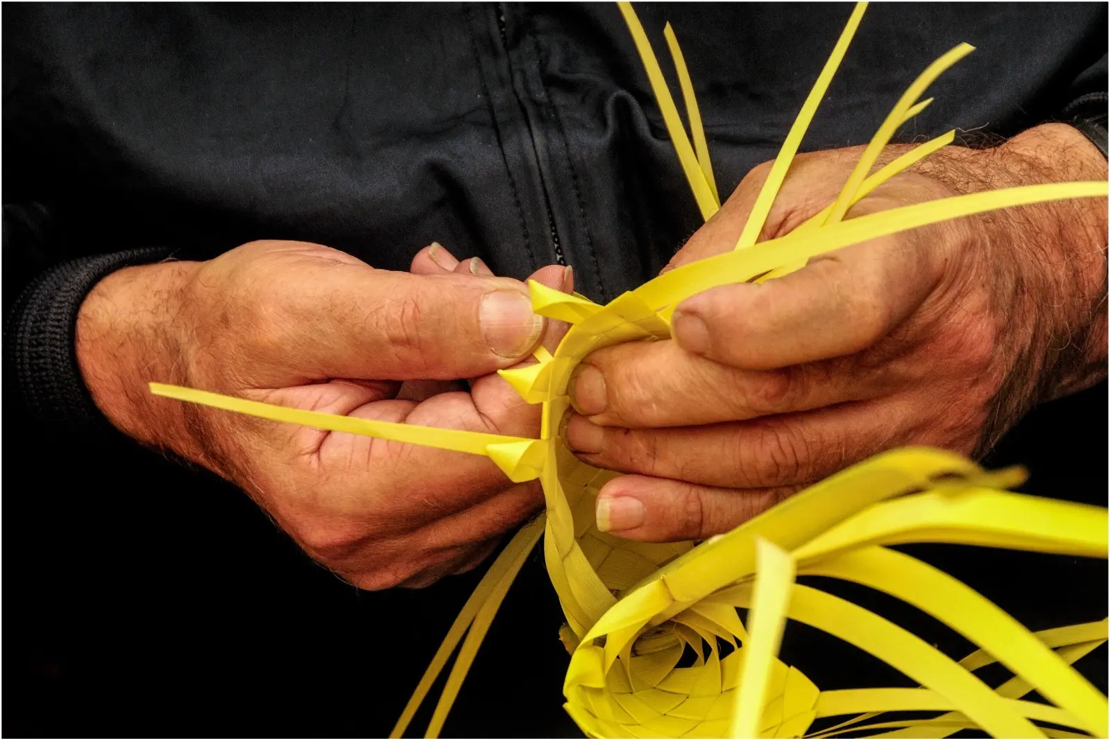 L'intreccio delle palme a Dolianova