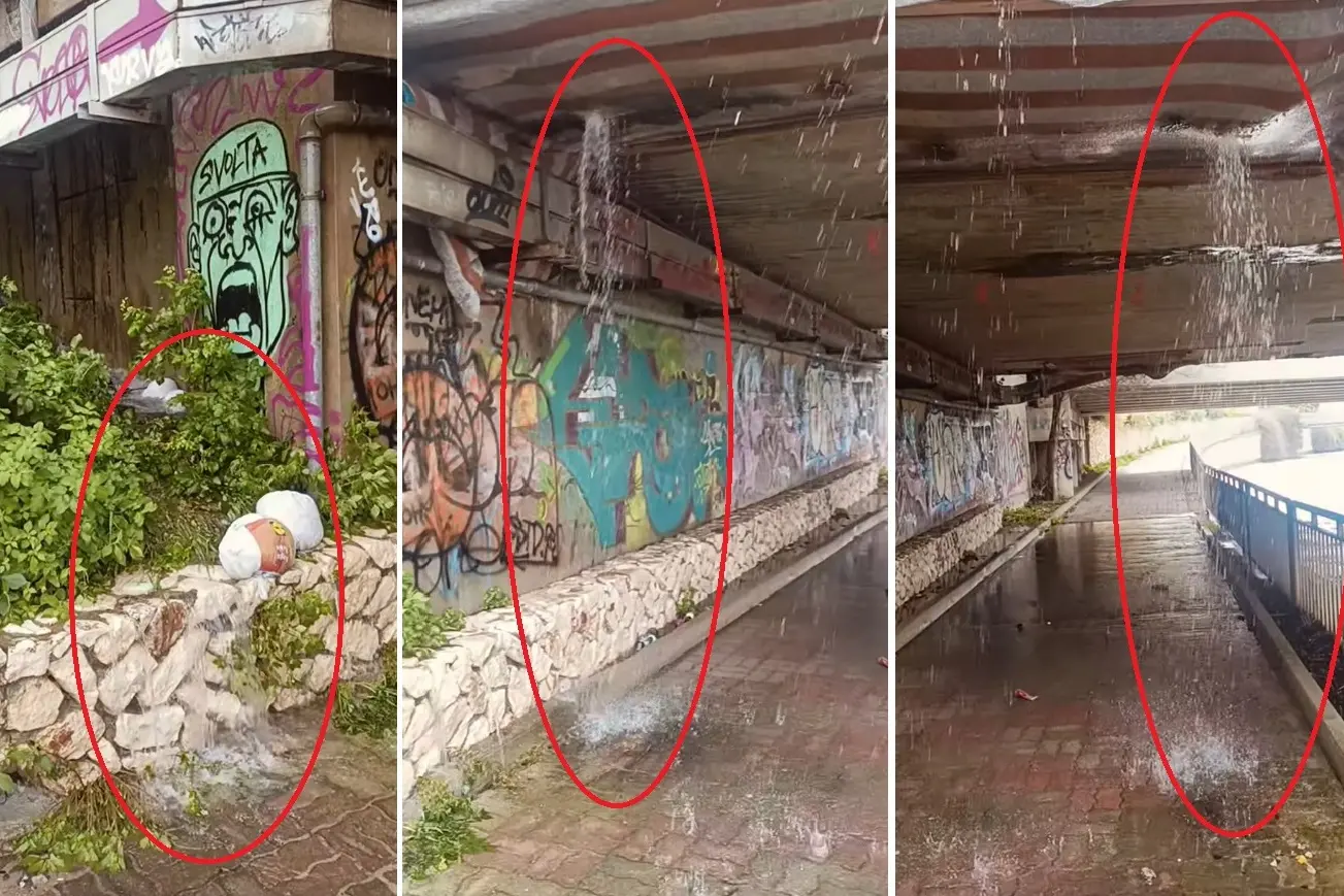 Le perdite sotto il ponte di Terramaini