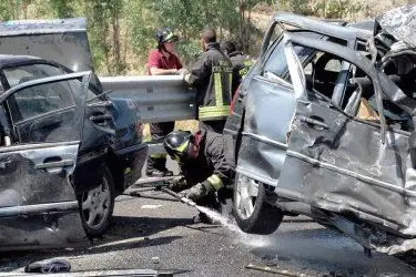 Un'immagine del tragico schianto