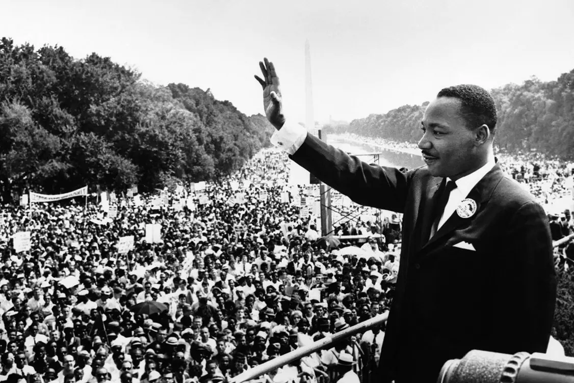 Bagno di folla per Martin Luther King