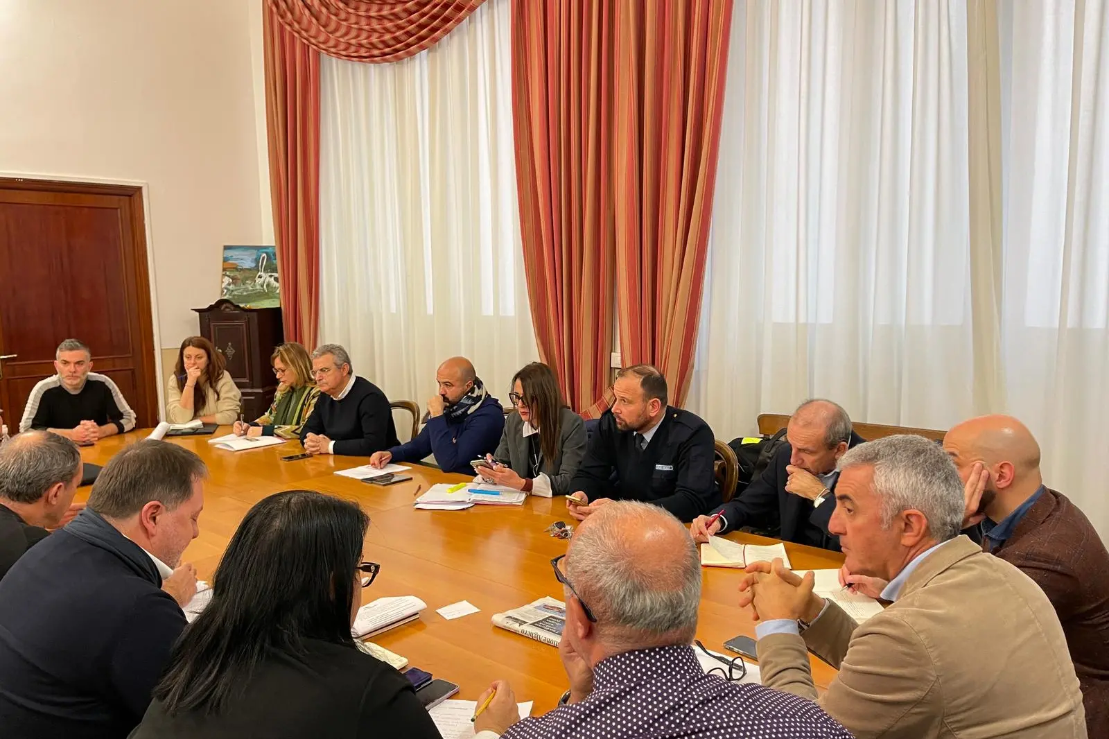 Alghero, la riunione operativa in Comune (foto Fiori)