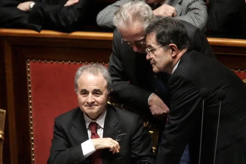 Arturo Parisi e Romano Prodi nel 2008
