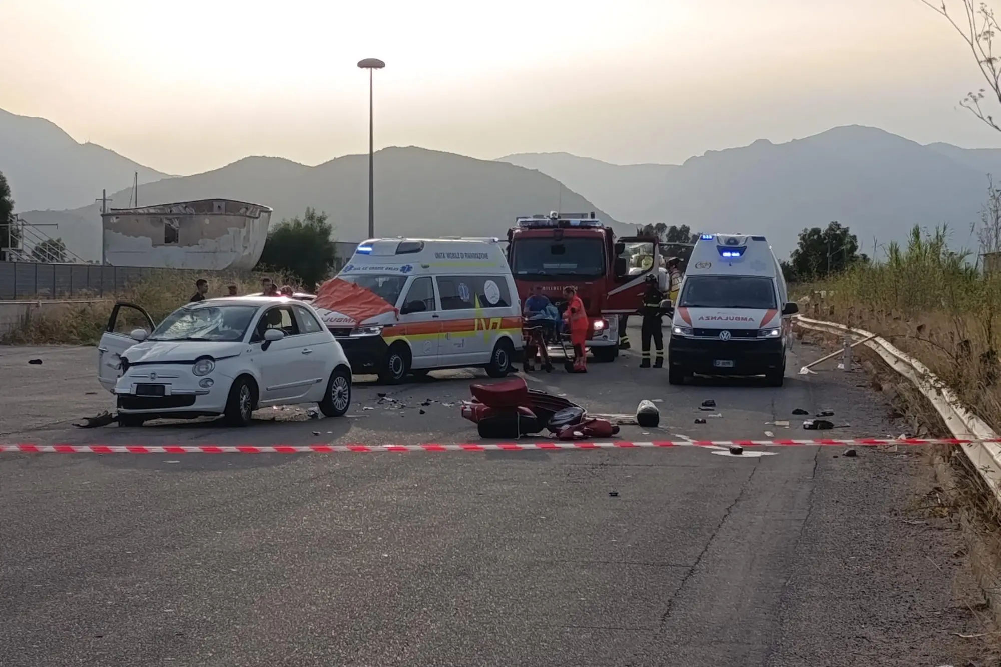 L'incidente nella zona industriale di Tortolì