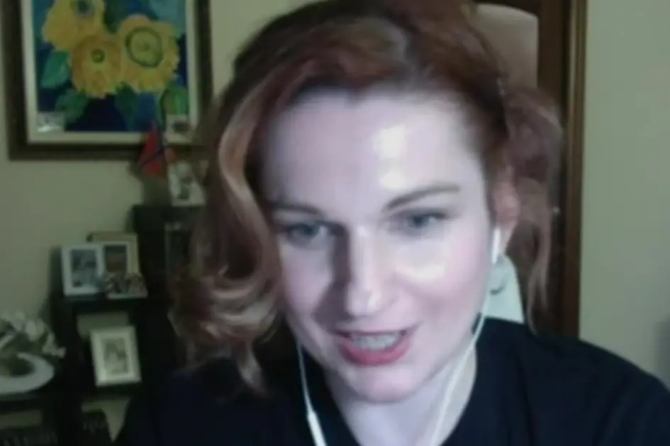 La giornalista russa Yuliya Vityazeva (frame da video)