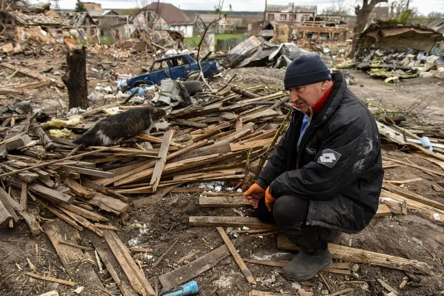 Case distrutte a Borodyanka, Ucraina (Ansa)
