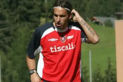 L'ex rossoblù Davide Marchini