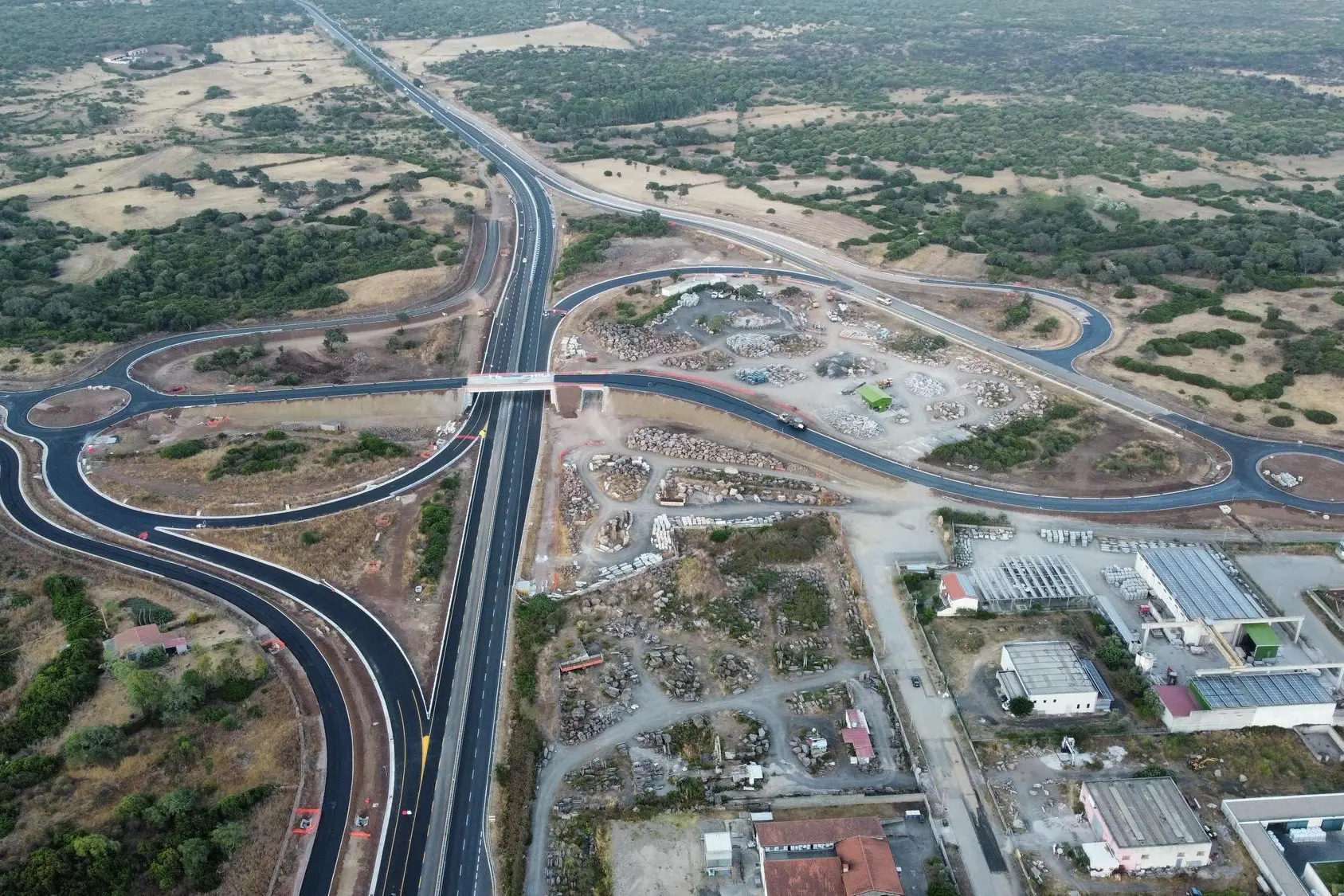 Anas, il nuovo tratto della Statale 131 all’altezza di Paulilatino, dove è stato eliminato l’incrocio a raso