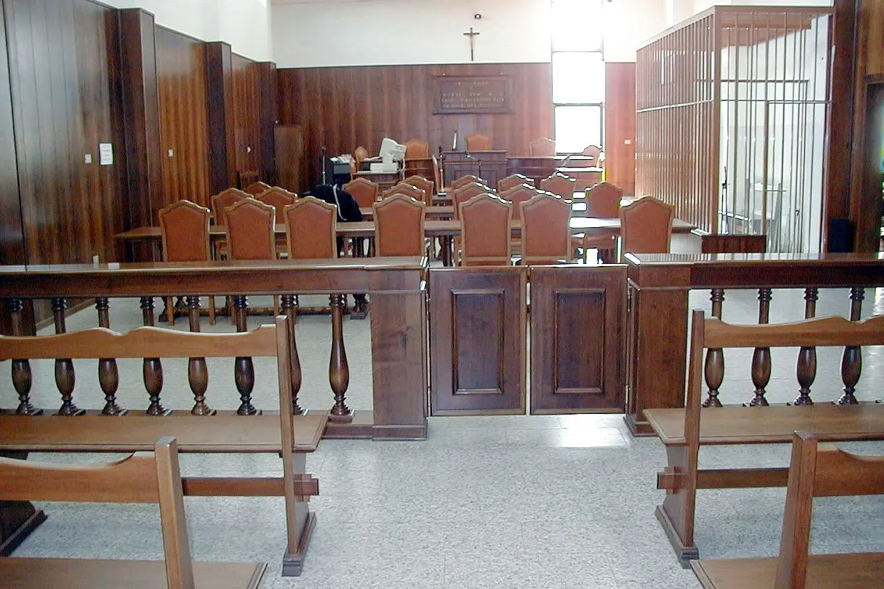 Un'aula del tribunale (Archivio L'Unione Sarda)