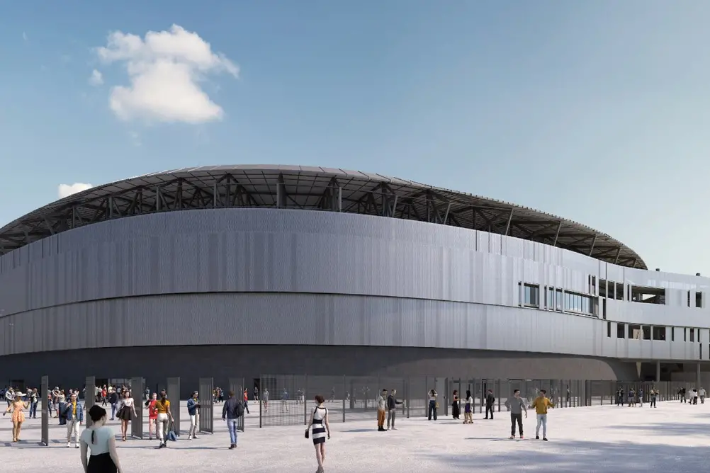 Un render del nuovo stadio