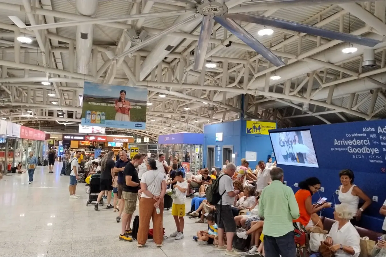 Passeggeri all'aeroporto di Cagliari - Elmas