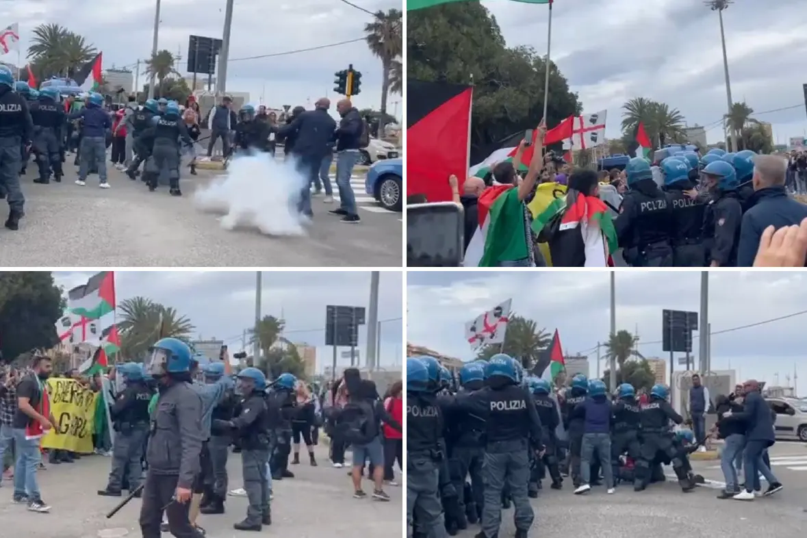 Momenti di tensione in piazza Matteotti