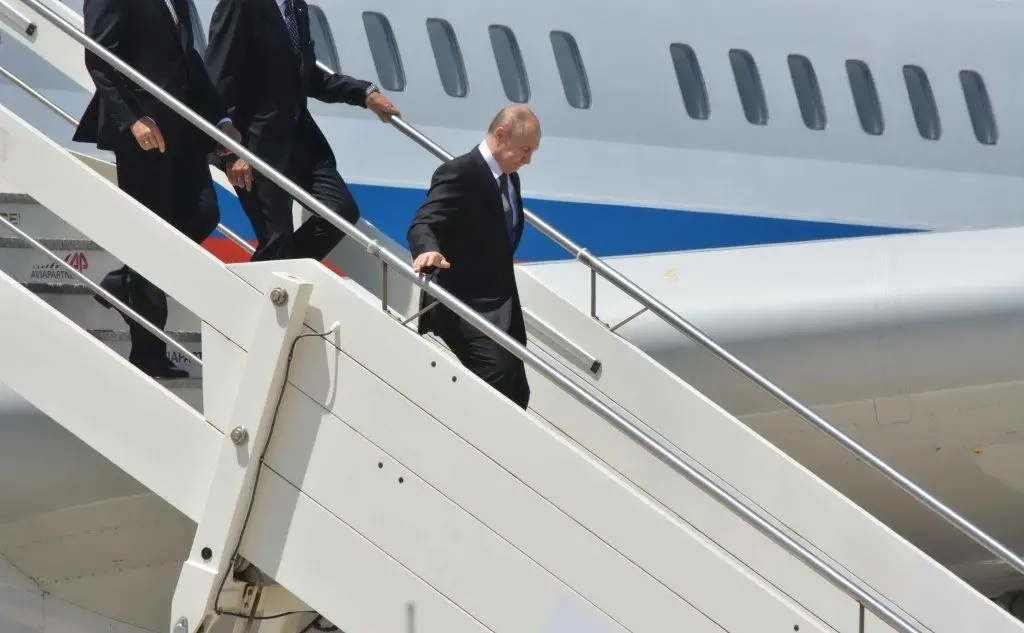 L'arrivo di Putin nella Capitale per l'ora di pranzo