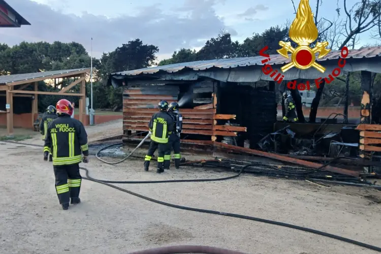 Intervento dei vigili del fuoco a Valledoria