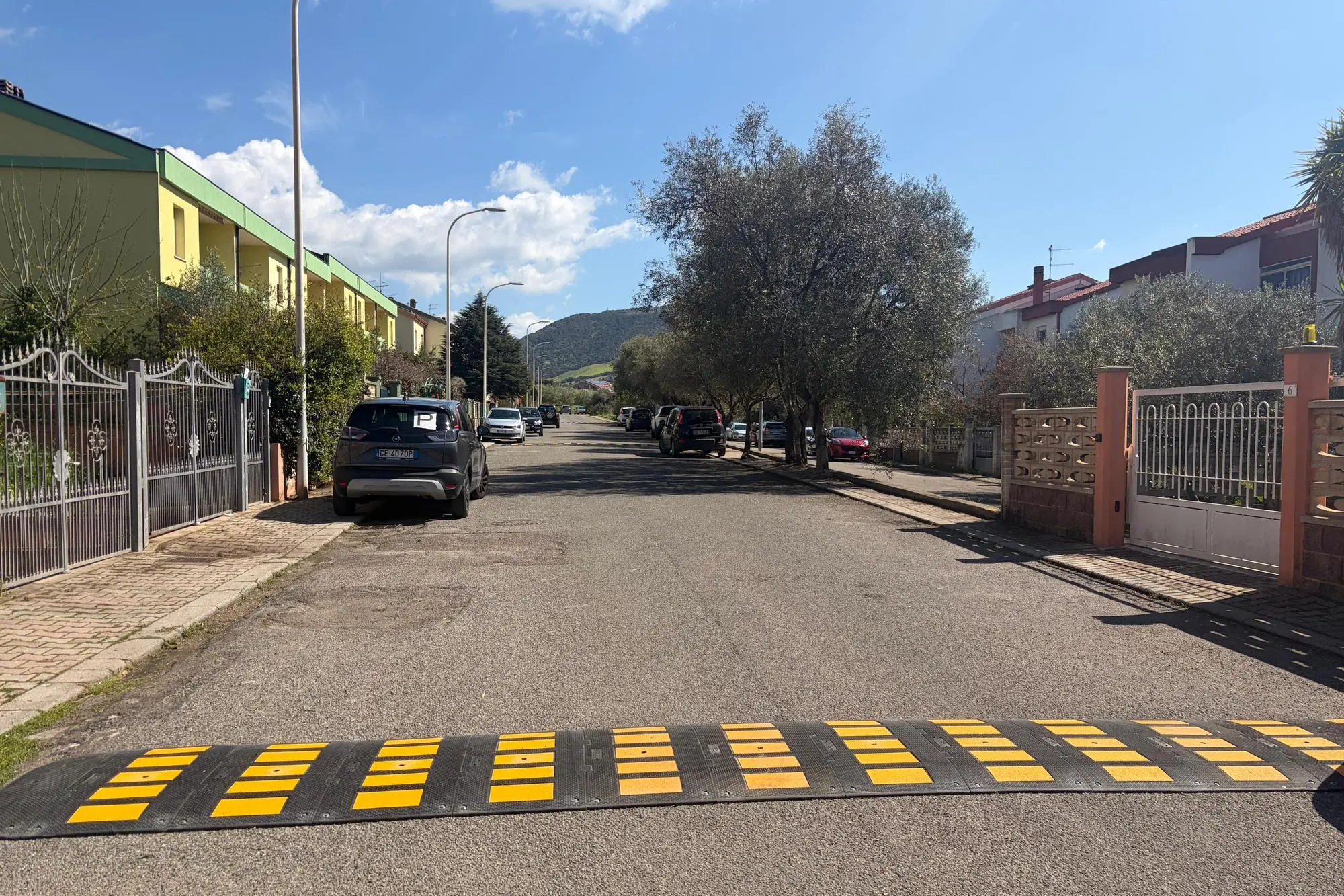 Uno dei nuovi dissuasori a Carbonia (foto Scano)