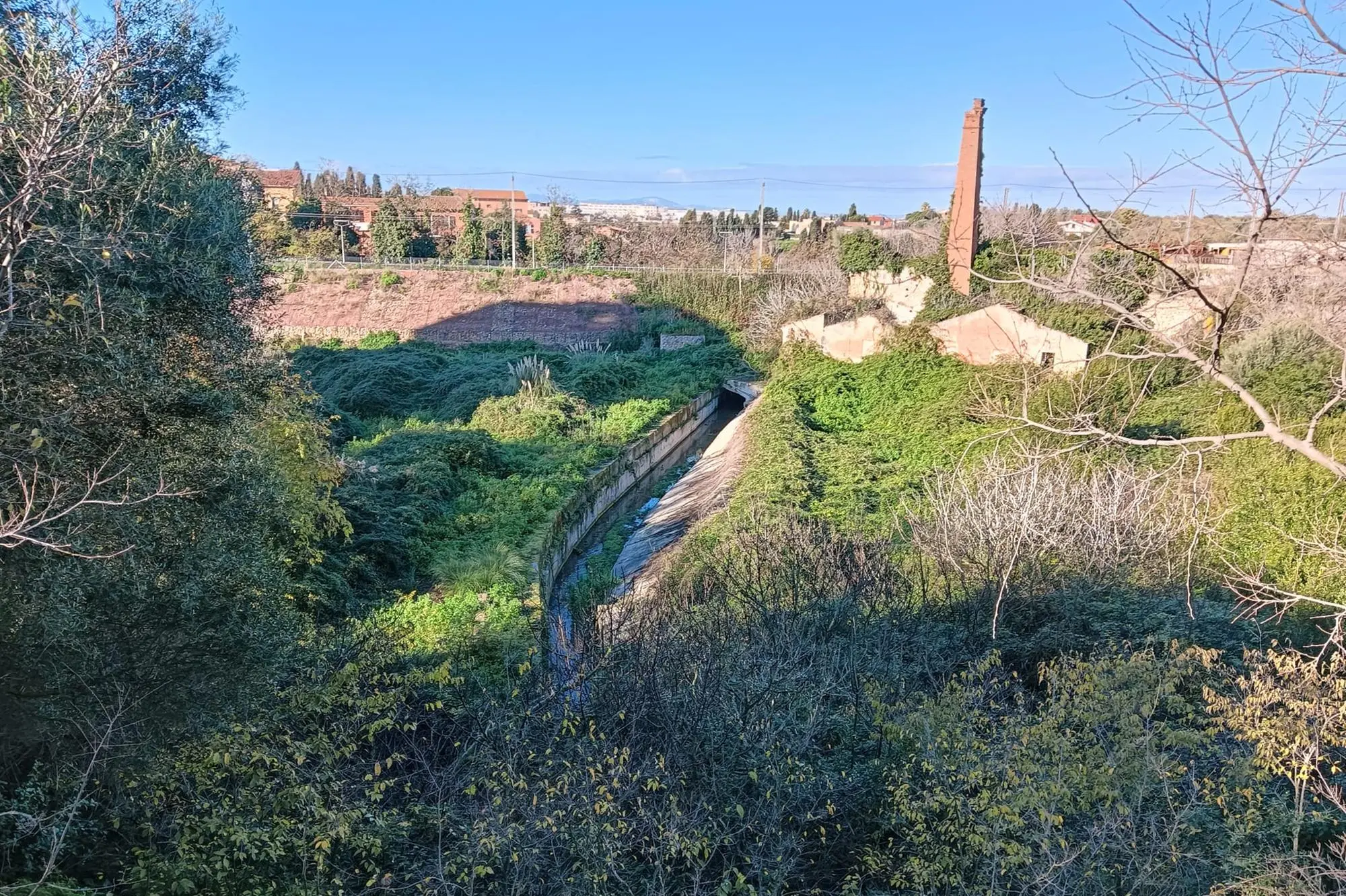 Sassari, parte del canale di via Sorso-viale Sicilia