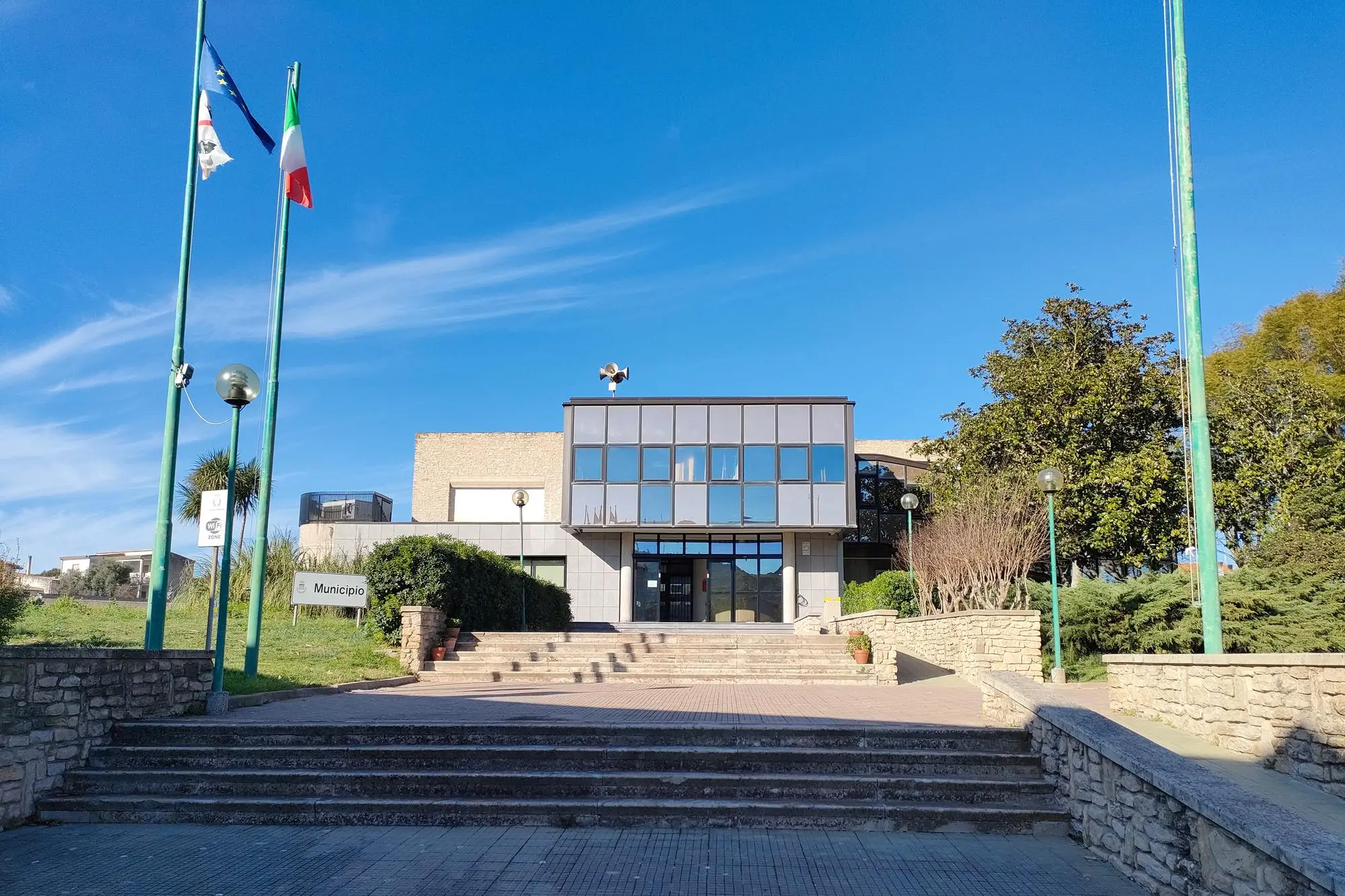 Il municipio di Baressa (foto di Giacomo Pala)