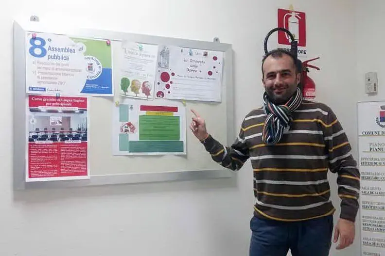 Il sindaco di Marrubiu in municipio