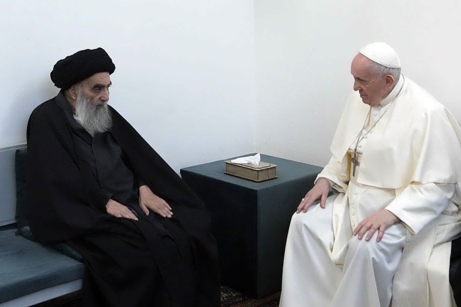 Il Papa in Iraq, lo storico incontro con l'ayatollah Al-Sistani