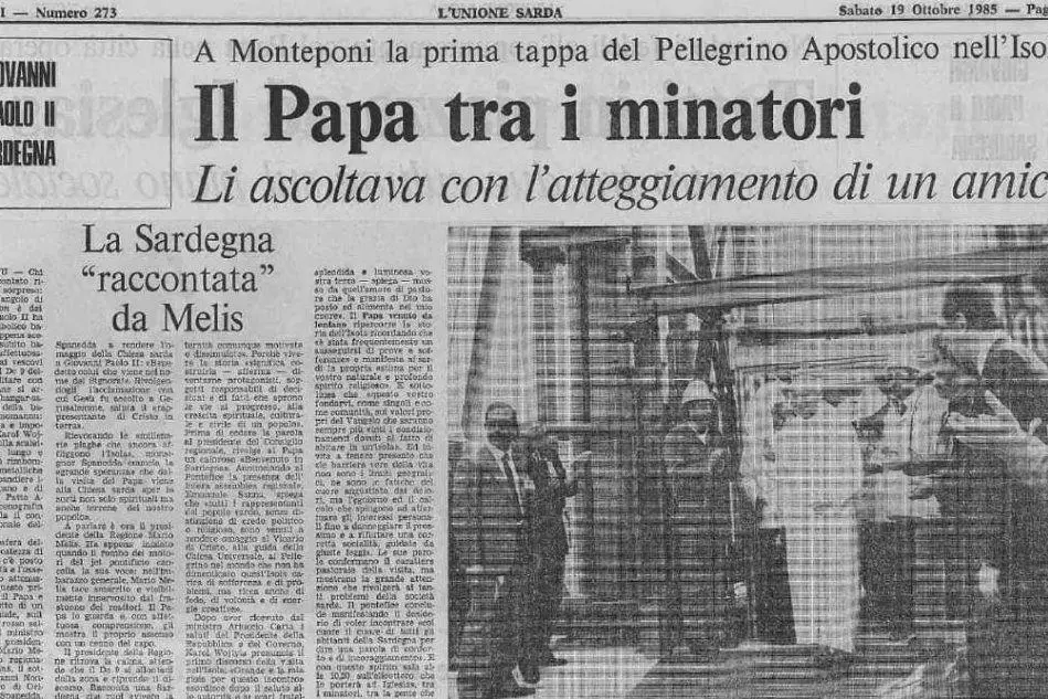 L'incontro con i minatori del Sulcis