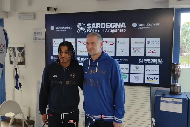 Breein Tyree e coach Nenad Markovic (foto G. Marras)