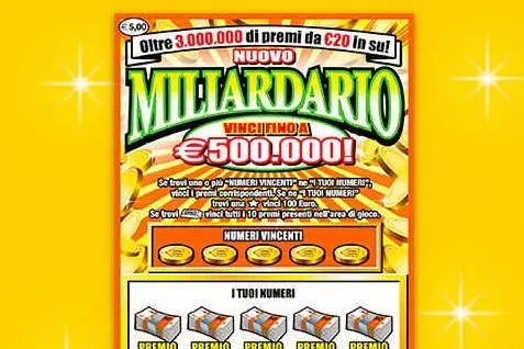 Un tagliando Gratta e vinci (foto Lottomatica)