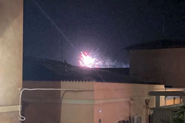 Artifici pirotecnici al porto (L'Unione Sarda - Pala)