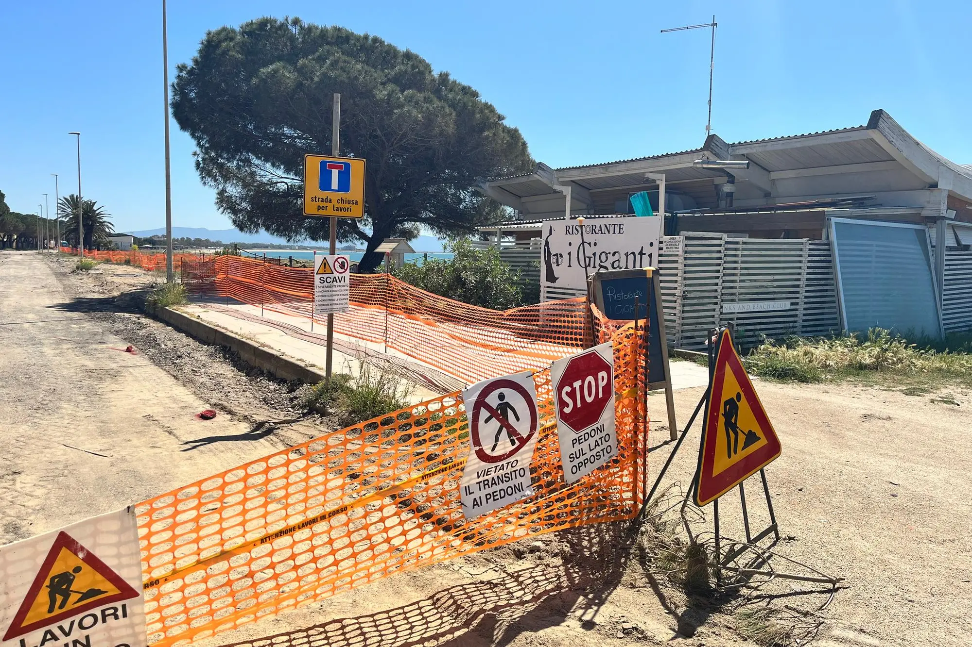 Oristano, i lavori sul lungomare di Torregrande nell’estate 2024