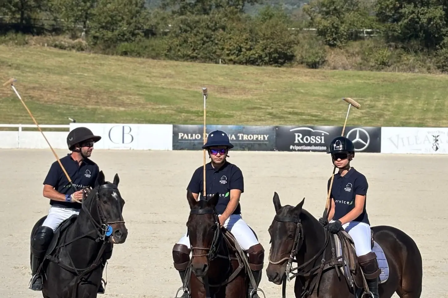 Patricio “Pato” Rattagan, Anita Putzu e Marco Pala all'Arena Polo