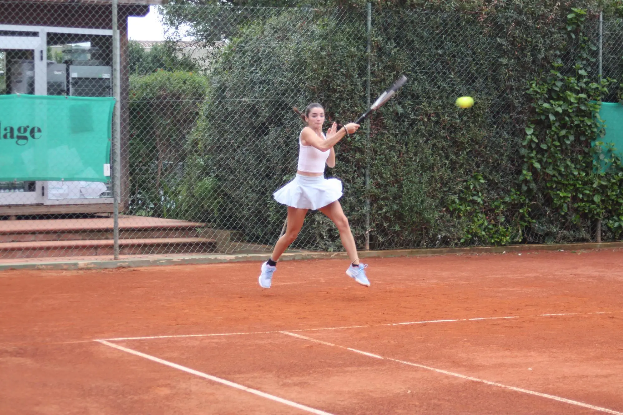 Marcella Dessolis, protagonista del doppio vinto dalle cagliaritane (foto Antonio Burruni)