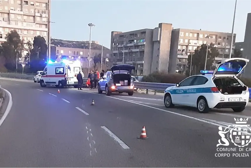 L'incidente (foto Polizia locale)