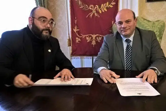 Il neo assessore Campus con il sindaco Sanna