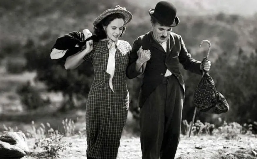 Con Paulette Goddard in &quot;Tempi Moderni&quot;