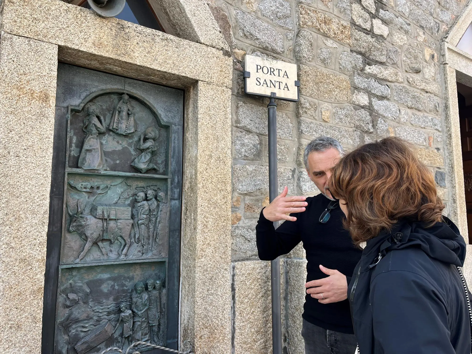 Luogosanto. La porta santa della chiesa. Foto Mocci