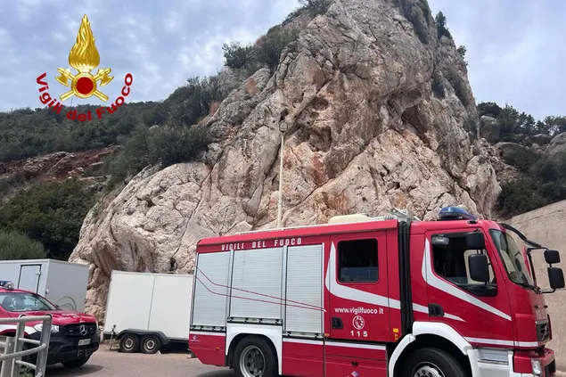 I vigili del fuoco a Santa Maria Navarrese