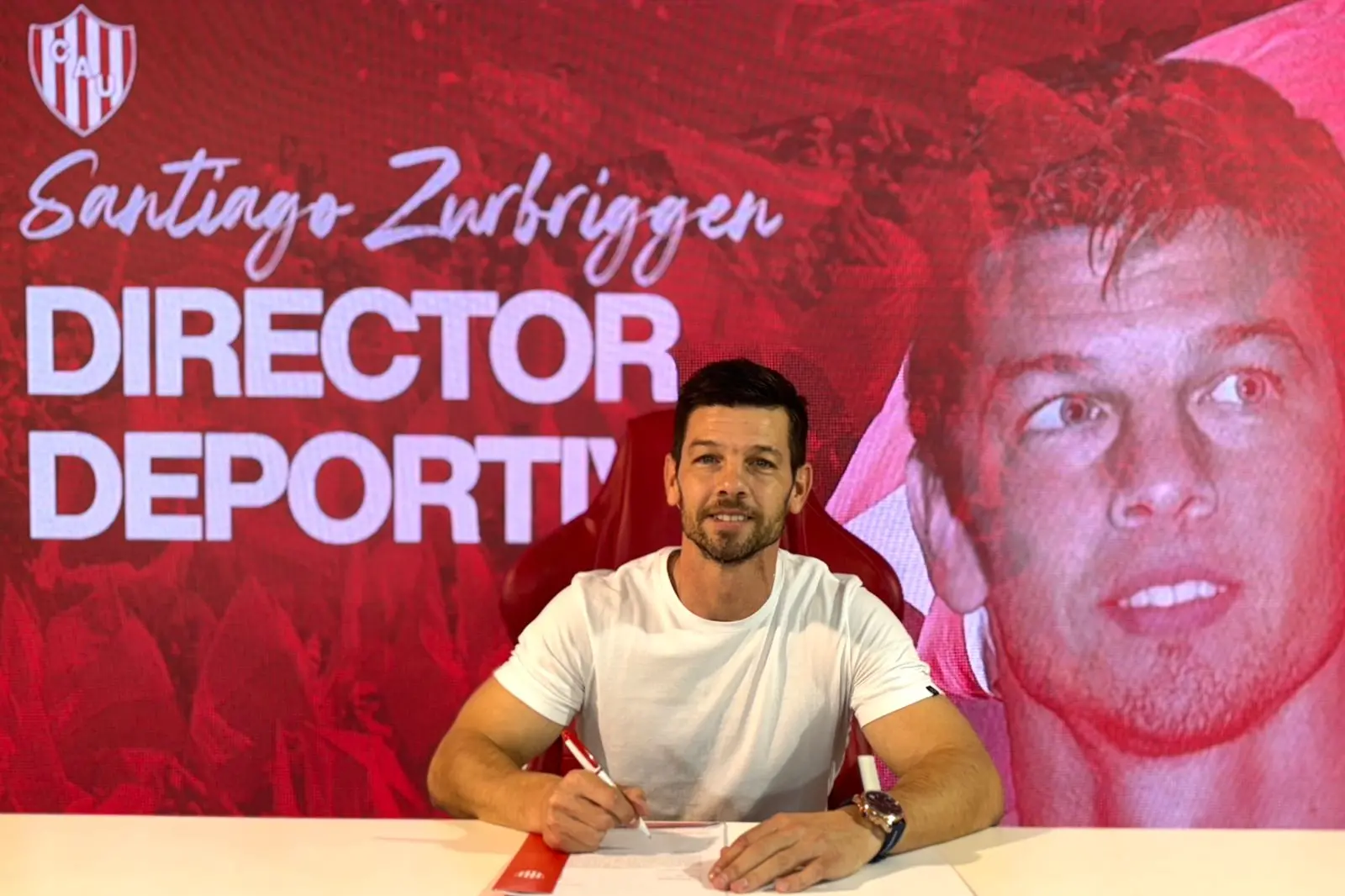 Santiago Zurbriggen al rientro in Argentina (foto Club Atletico Union)