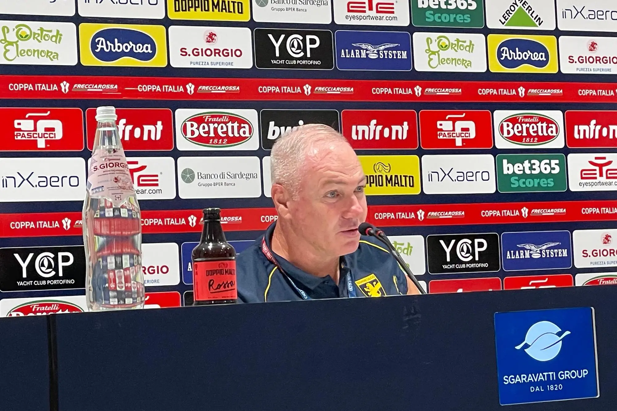 Massimiliano Alvini dopo Cagliari-Frosinone (foto Spignesi)