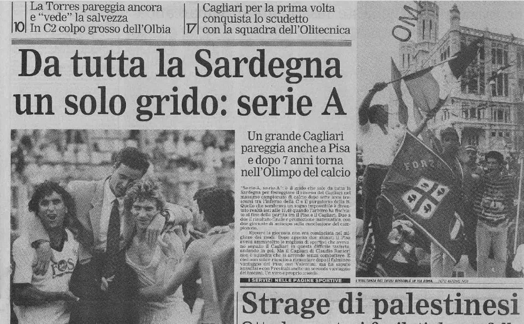 Un anno dopo la storica promozione in A, sempre sotto la guida di Ranieri