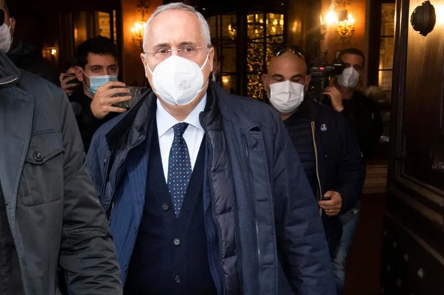 Il presidente della Lazio, Claudio Lotito (foto Ansa)