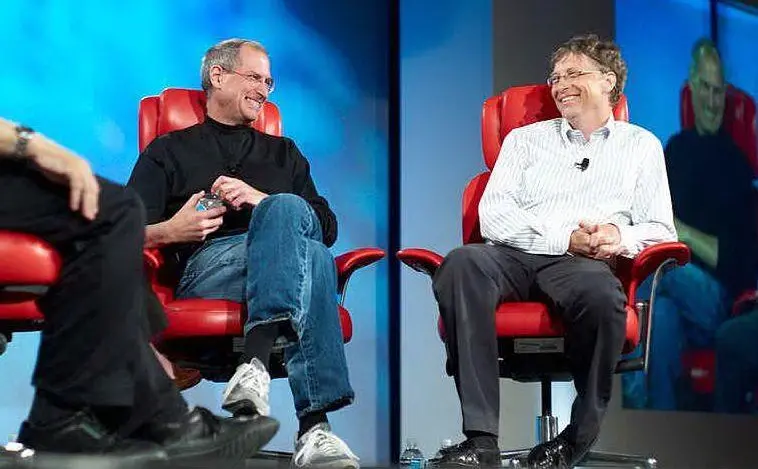 Con Bill Gates (foto Wikipedia)